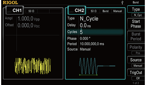 Noise Generation Function And Burst Mode Function
