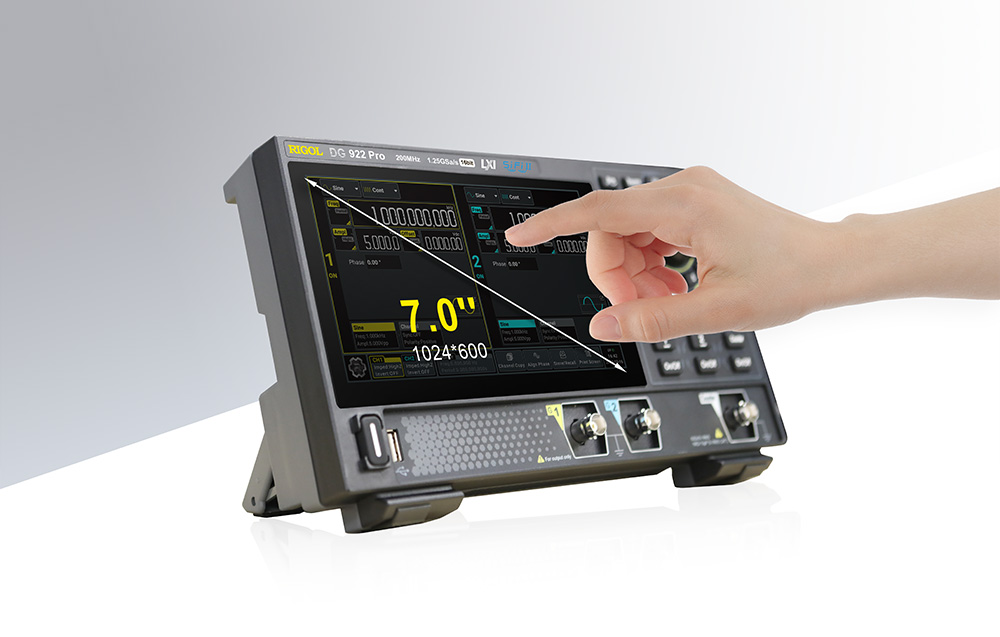 7-inch color touch screen display