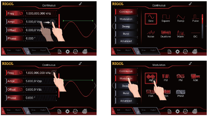 4.3-inch touch screen